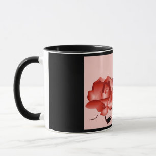 Tasse "Rote Rose" - individuell anpassbar
