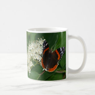 Tasse roten Admiral-Schmetterling