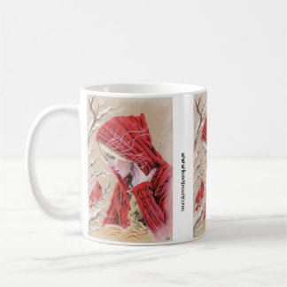 Tasse Roter Kardinal Mädchen Winterurlaub