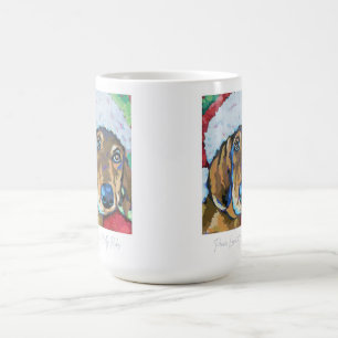 Tasse Santa Dog Peace, Liebe und Bauch Rubs Coffee
