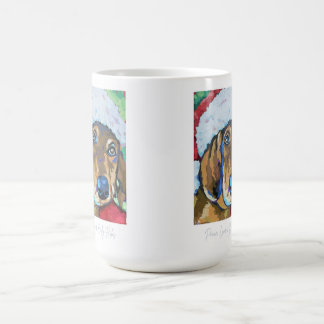 Tasse Santa Dog Peace, Liebe und Bauch Rubs Coffee