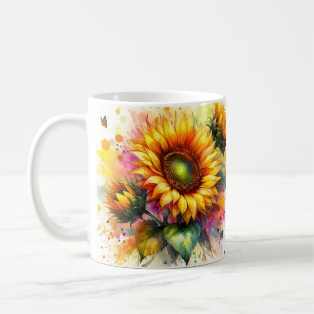 Tasse - Schöne gelbe Sonnenblumen (Links)