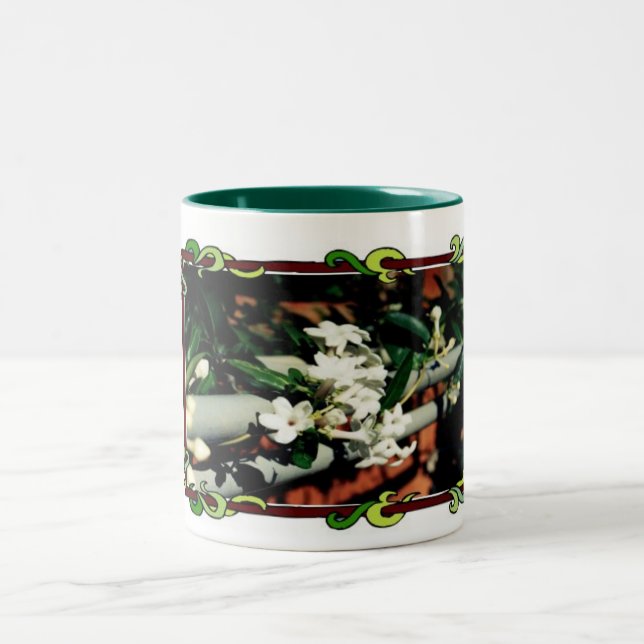 Tasse-Schöne Stephanotis-Rebe Zweifarbige Tasse (Mittel)