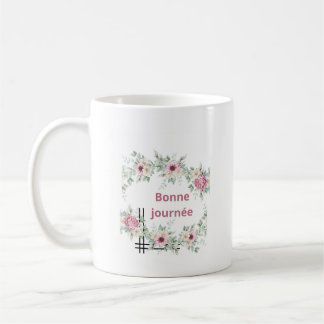 Tasse 'Schönen Tag' Floral Rose & Aquarellblumen –