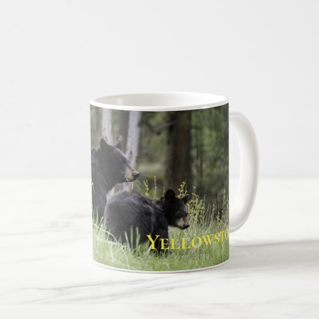 Tasse-Schwarzer Bär Yellowstone Kaffeetasse (VorderseiteRechts)