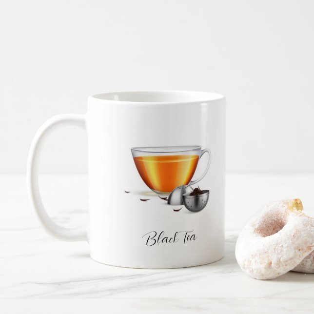 Tasse - Schwarzer Tee (Mit Donut)