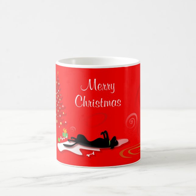 Tasse - Schwarzes Labor Frohe Weihnachten (Mittel)
