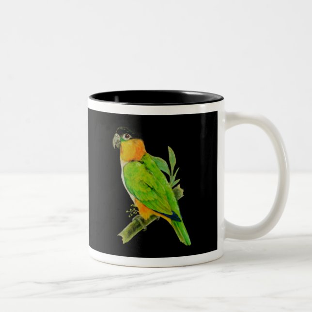 Tasse - schwarzköpfiger Caique (Rechts)