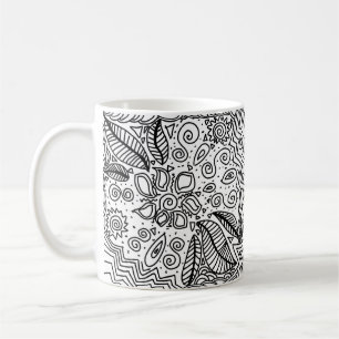 Tasse Schwarzweißmuster