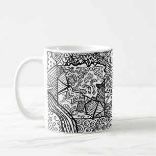 Tasse Schwarzweißmuster