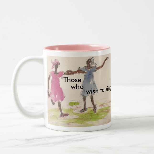 Tasse/schwedisches Sprichwort Zweifarbige Tasse (Links)