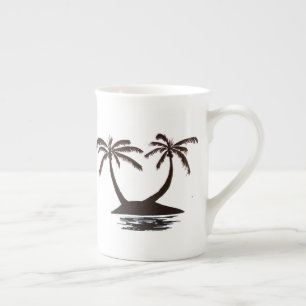 Tasse - Silhouette einer tropischen Insel 