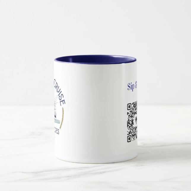 Tasse 'Sip & Sea' mit QR-Code (Zentrum)