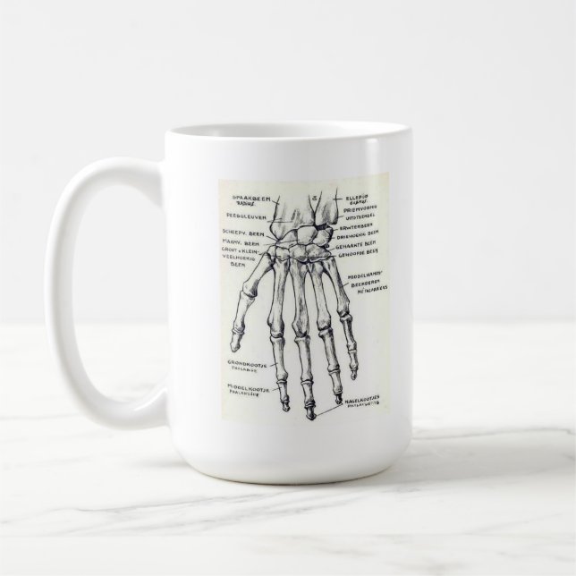 TASSE: Skeleton Hand/Anatomie Kaffeetasse (Links)