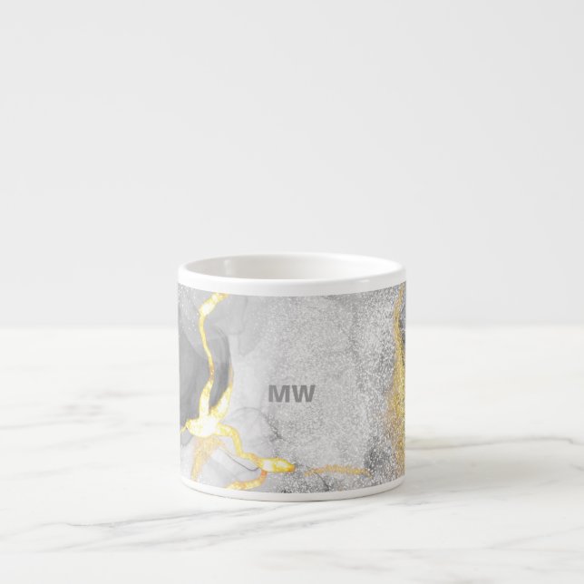 Tasse Smoky Grau & Gold (Vorderseite)