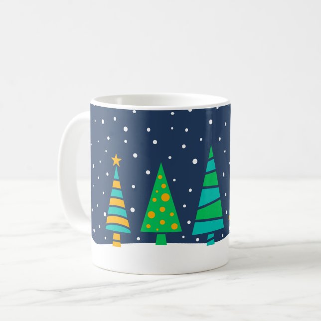 Tasse Snowy Fir Trees (Vorderseite Links)