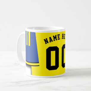 Tasse Soccer Jersey, blau & gelb