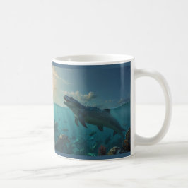 Tasse "Sonnenbademosasaurs" (Dinosaurier Art)