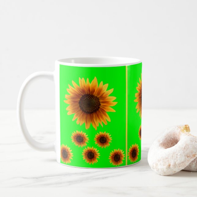 Tasse Sonnenblumen (Mit Donut)