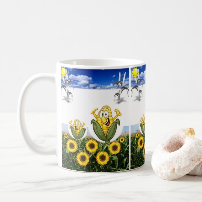 Tasse Sonnenblumen (Mit Donut)