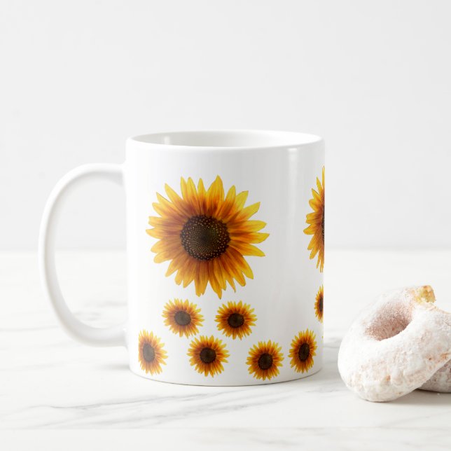 Tasse Sonnenblumen (Mit Donut)