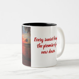 Tasse Sonnenuntergang Editierbar
