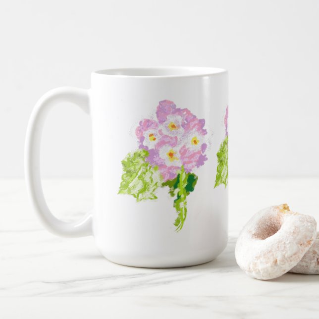 Tasse: Spanische Blume Kaffeetasse (Mit Donut)
