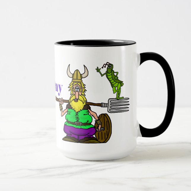 Tasse St. Urho mit Friedensheuschrecke (Rechts)