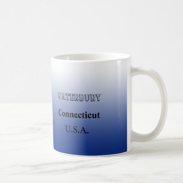 Tasse - Staat-Karte Connecticut mit Stadt (Rechts)