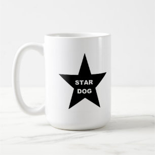 Tasse Star Hund auf Black Star