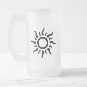 Tasse, Stein - Sonne Mattglas Bierglas