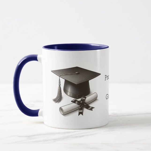 Tasse 'Stolzer Vater eines Absolventen' (Links)