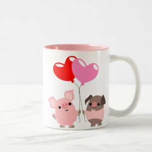 Tasse "Tangled Hearts" (Cartoon Schweine)