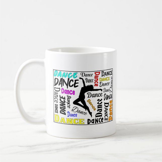 Tasse-Tanzdesign in Farbe Kaffeetasse (Links)