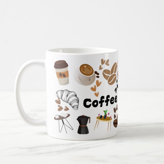 Tasse , Tasse , Kaffee Design Kaffee ist meine Lie (Links)