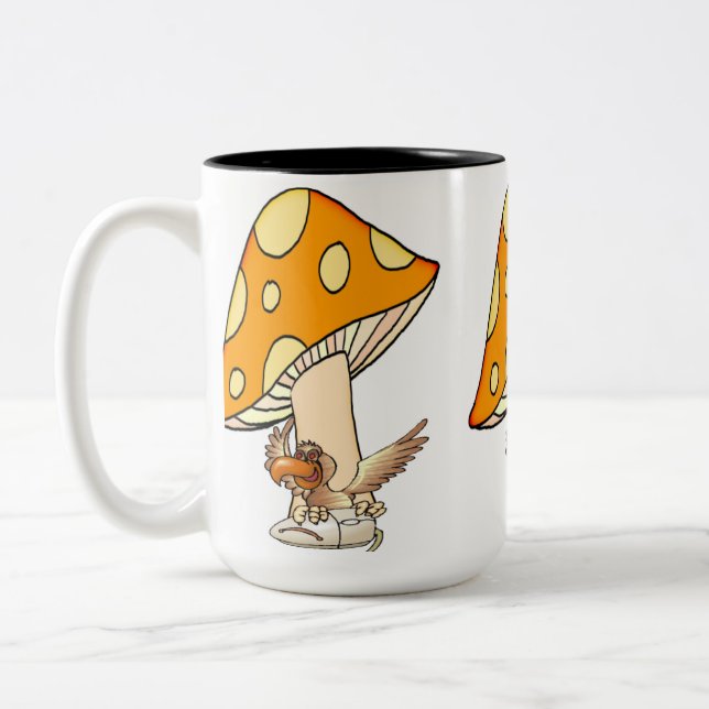 Tasse Tee, Pilzvogel (Links)