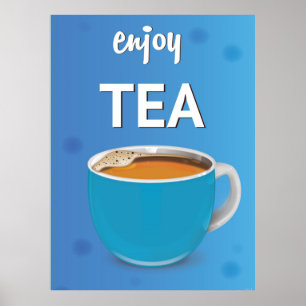 Tasse Tee Vintage Plakat