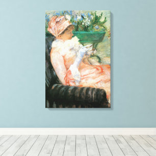 Tasse Tee von Mary Cassatt, Vintage Impressionismu Leinwanddruck