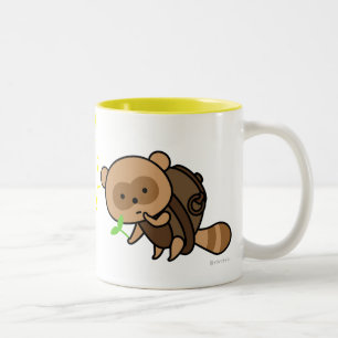 Tasse - Teekessel Tanuki mit Blätter