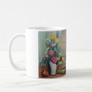 Tasse - Tischplatte-noch Leben, malend durch