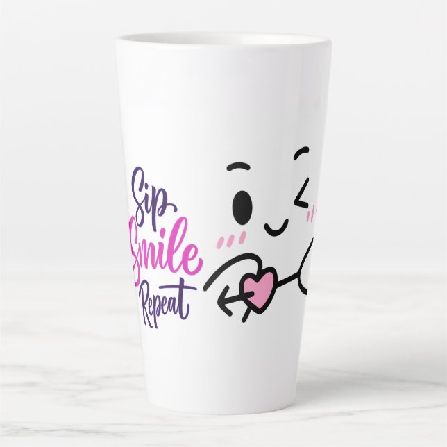 Tasse 'Trinke, lächle, wiederhole' (Vorderseite)