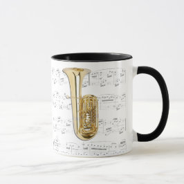 Tasse - Tuba mit Blattmusik