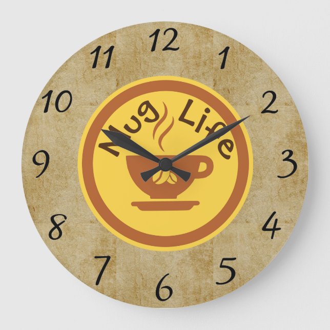 Tasse-Uhr Große Wanduhr (Vorderseite)