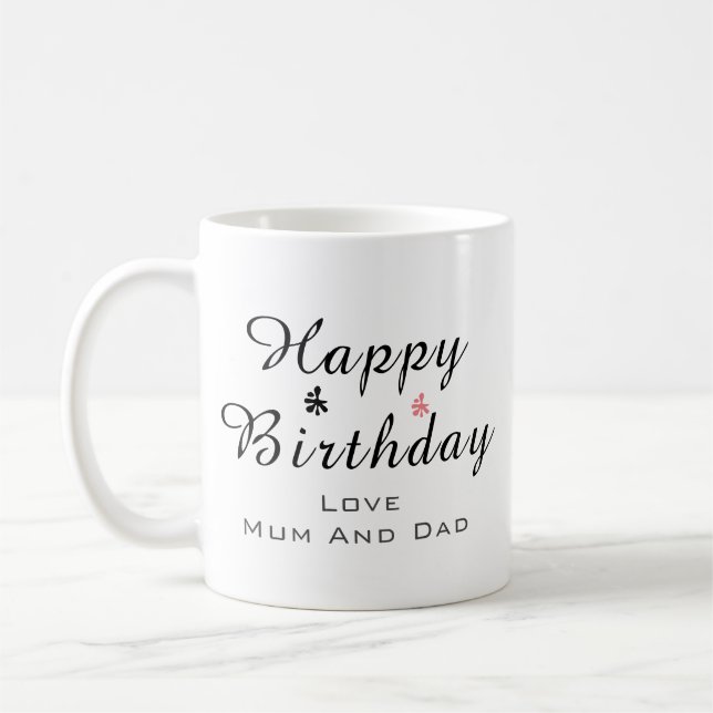 Tasse und Becher zum Geburtstag (Links)