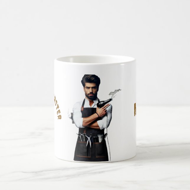 Tasse und Cup zum Thema Barber (Mittel)