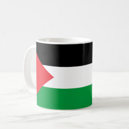 Tasse unter palästinensischer Flagge