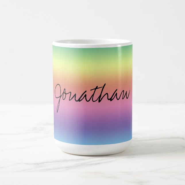 Tasse - Unterschrift auf dem Hintergrund des Regen (Mittel)