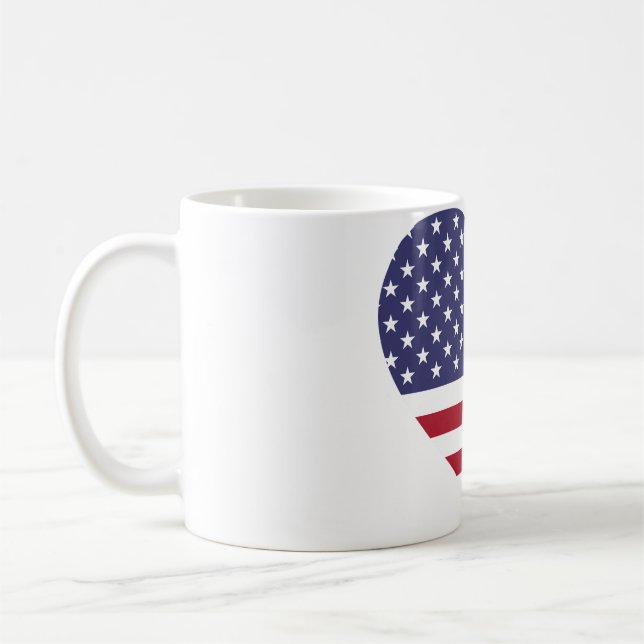 Tasse USA-Flagge mit Liebe (Links)