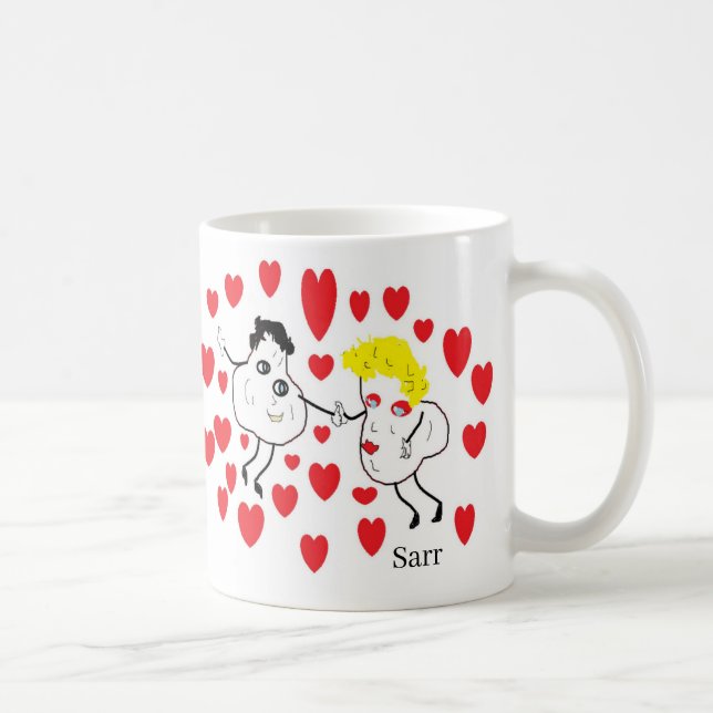 Tasse: Valentine Kisses Kaffeetasse (Rechts)