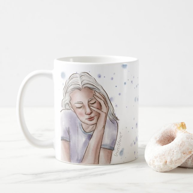 Tasse verlangsamen | Blue Splash & Girl (Mit Donut)